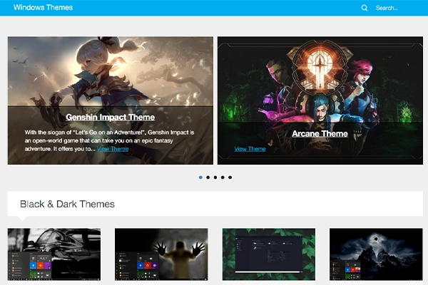 Đa dạng chủ đề theme trên themepack