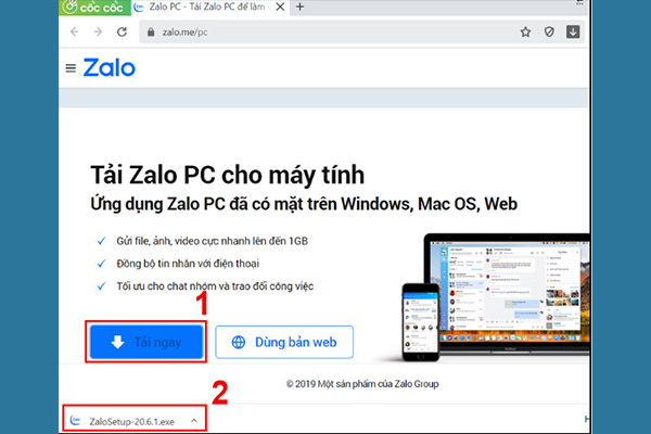 Tải Zalo PC về máy tính 