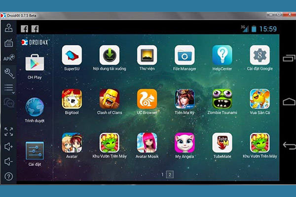Tính năng của trình giả lập Android Droid4X