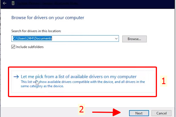 Bước 4 Cập nhật driver bluetooth thông qua Device Manager