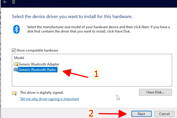Bước 5 Cập nhật driver bluetooth thông qua Device Manager