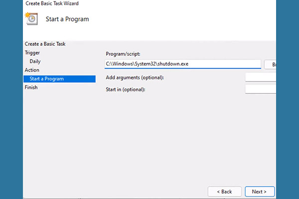 Bước 7 Cách hẹn giờ tắt máy tính bằng Windows Task Scheduler