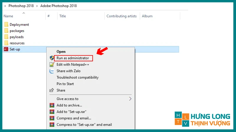 Chạy file cài đặt 
